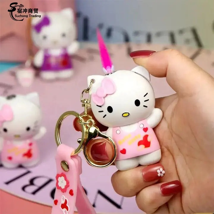 Hello Kitty  Purple Flame Lighter Keychain